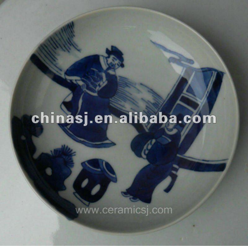 unique blue and white Ceramic Decor Plate WRYV92