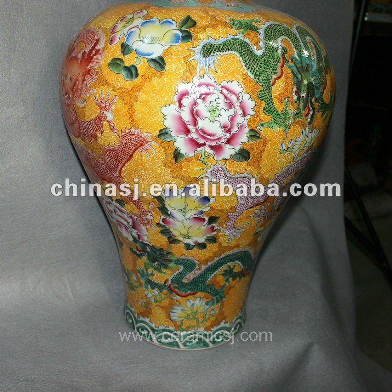 Antique hand painted Porcelain flower Vase RYUY03