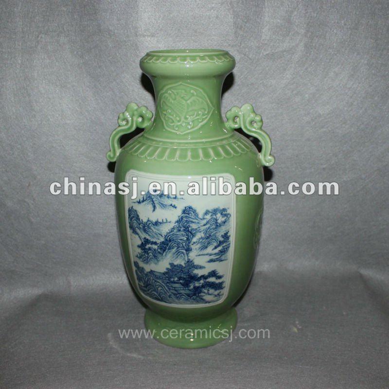 green Decorative Porcelain Vase RYVF02