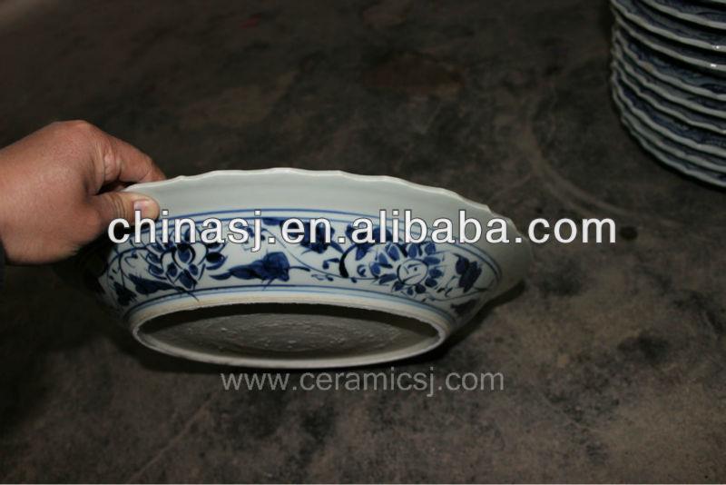 blue white decorative Porcelain Plate for appreciate RYVH03