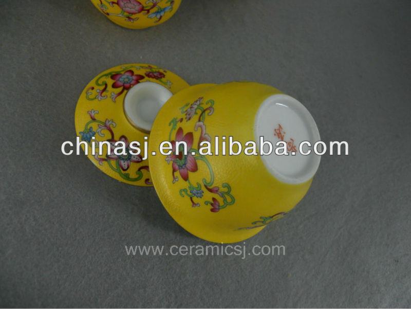 yellow Chinese Porcelain Tea set WRYTN02