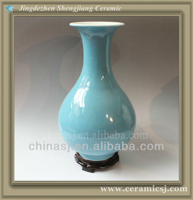 RYVZ08 Mini blue ceramic bud vase Jingdezhen Shengjiang Ceramic Co
