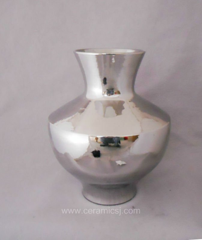 Small Bright Silver Plated Vase WRYKB78