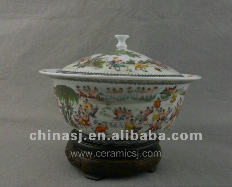 beautiful ceramic colored Tea set with people design WRYNB04