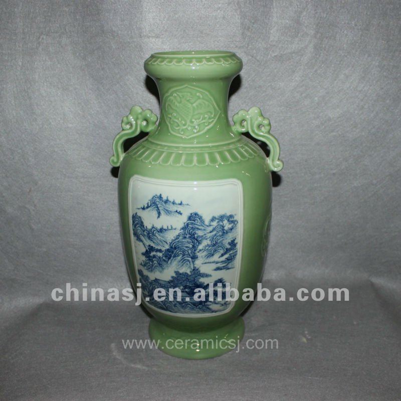 green Decorative Porcelain Vase RYVF02