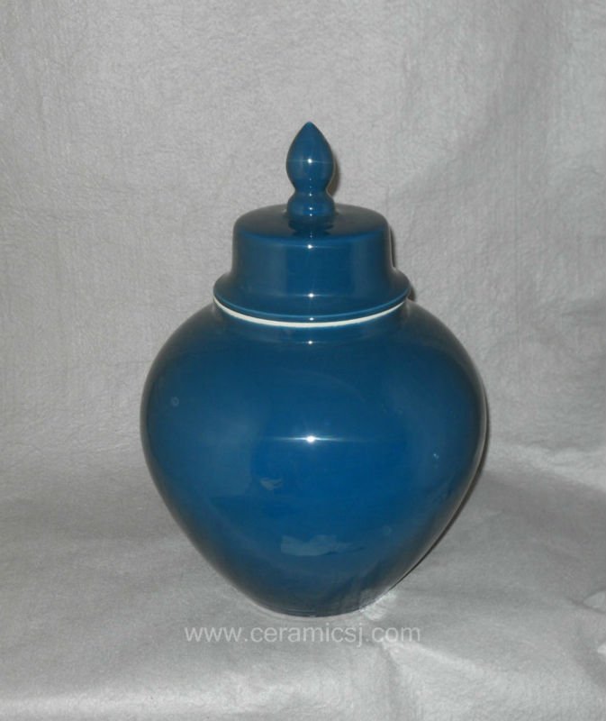 navy blue ceramic ginger jar WRYKB92