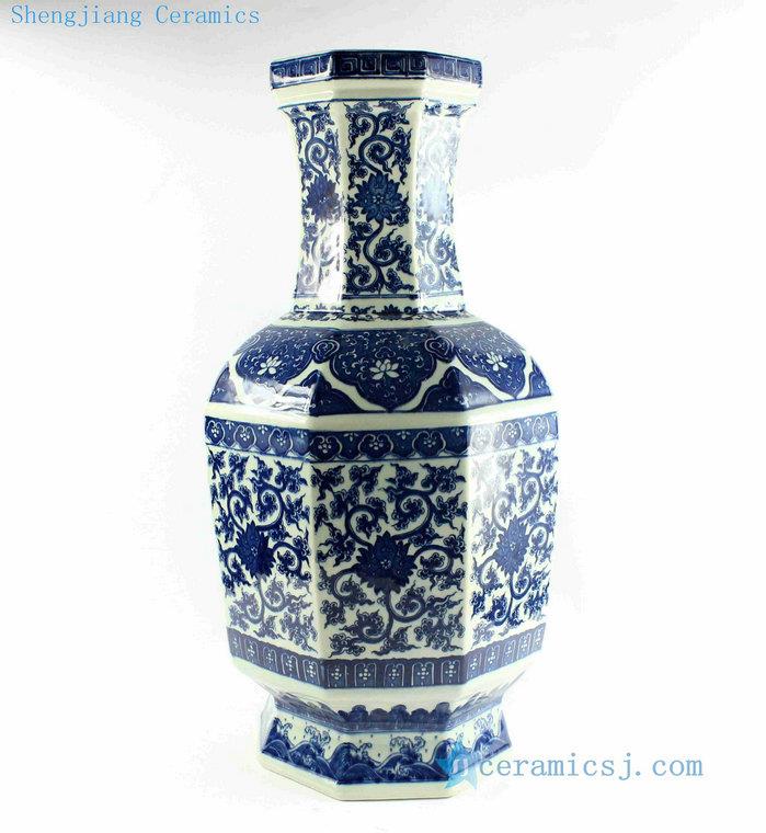 Rytm33 H21 5 Wholesale Floral Blue And White Vases Jingdezhen