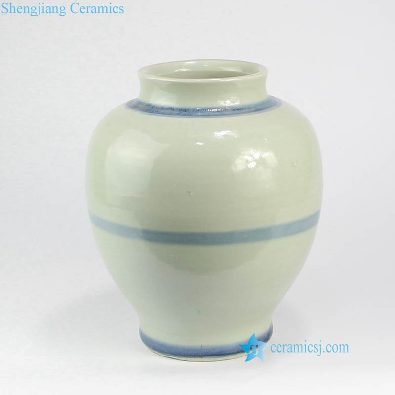 blue line porcelain vase