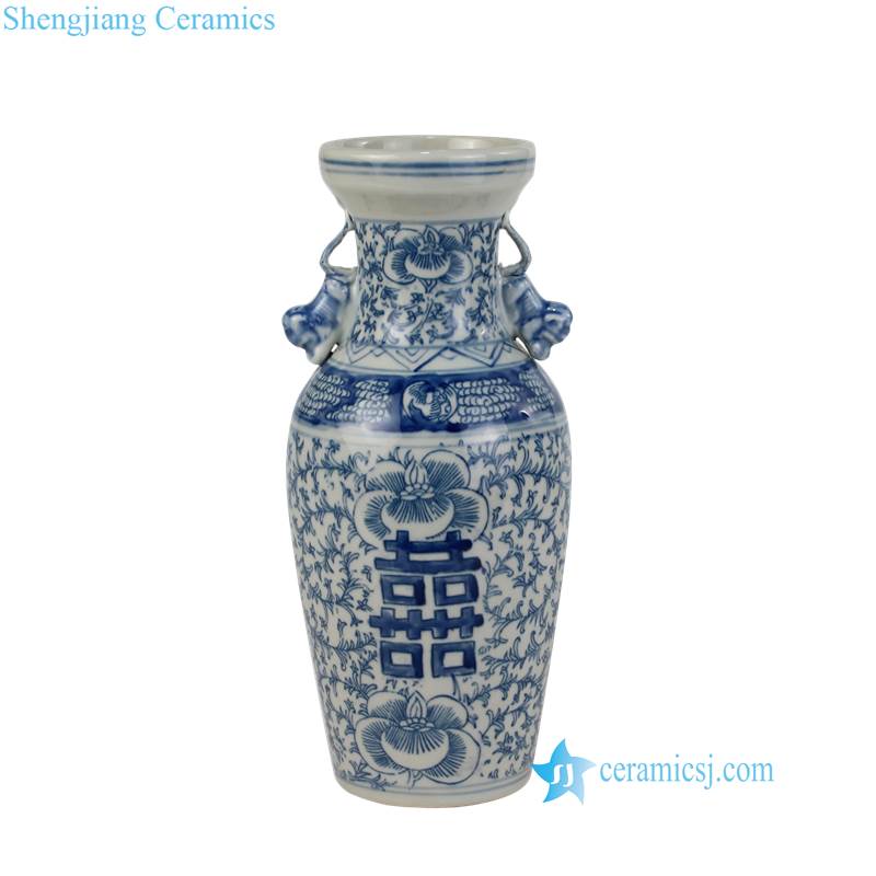 double happy ceramic vase
