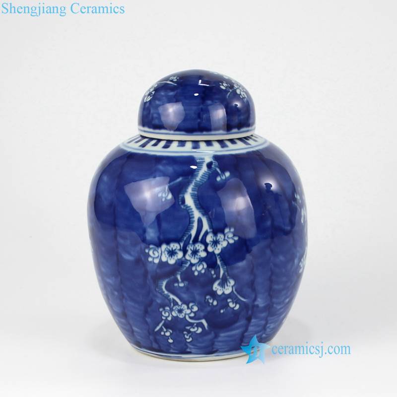 blue ceramic mini jar
