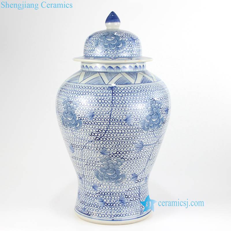 light blue temple jar