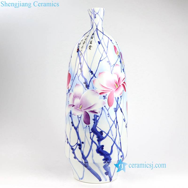 RZNP05-15   Yulan magnolia violet color ceramic vases