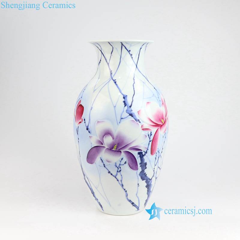 RZNP05-15   Yulan magnolia violet color ceramic vases