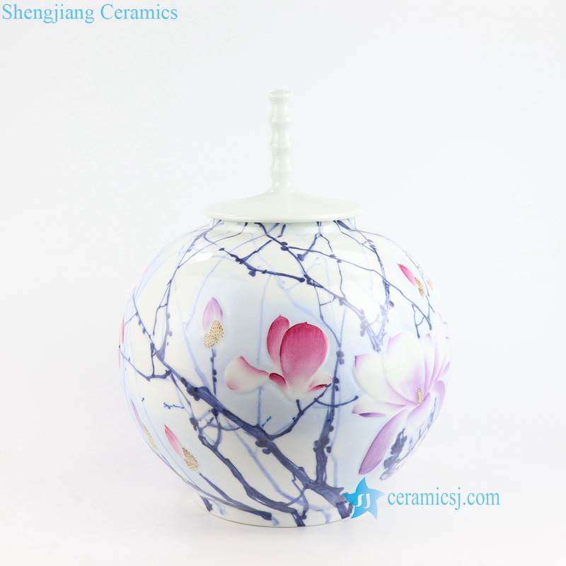 RZNP05-15   Yulan magnolia violet color ceramic vases