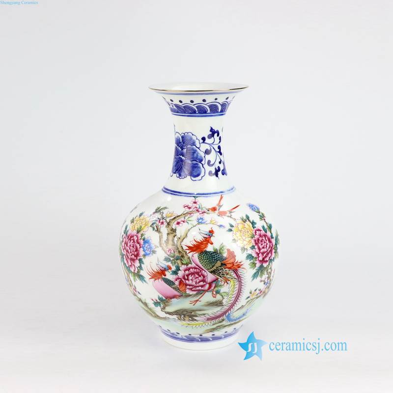 couple bird porcelain vase for weding