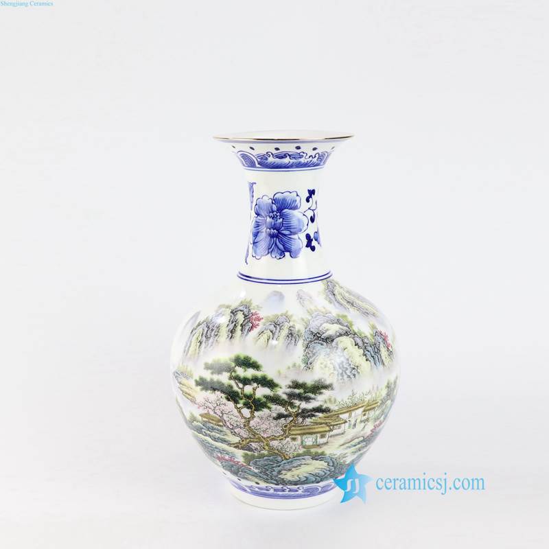 pine ceramic vase