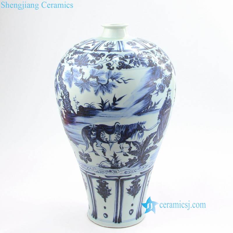 xiaohe chasing hanxin under moonlight porcelian vase