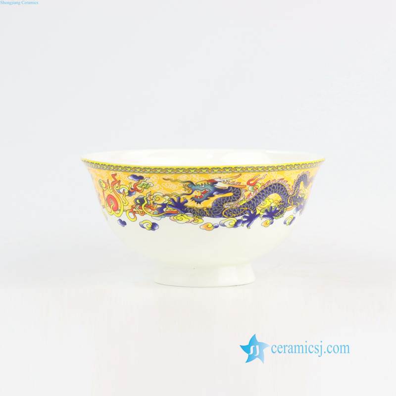 RZHF06-A     Bone china made dragon pattern porcelain dinner ware set