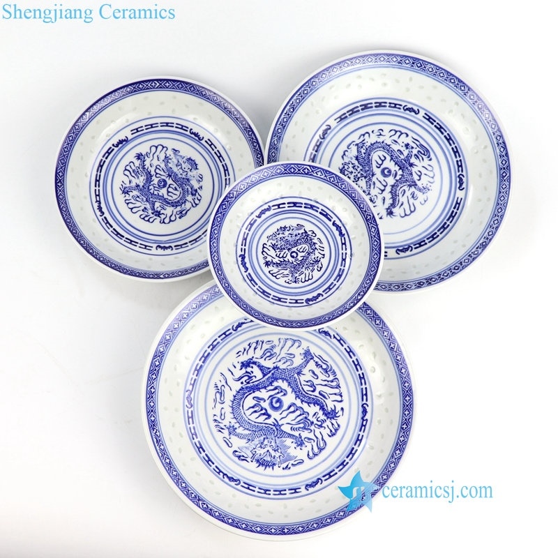 rice hole ceramic plate