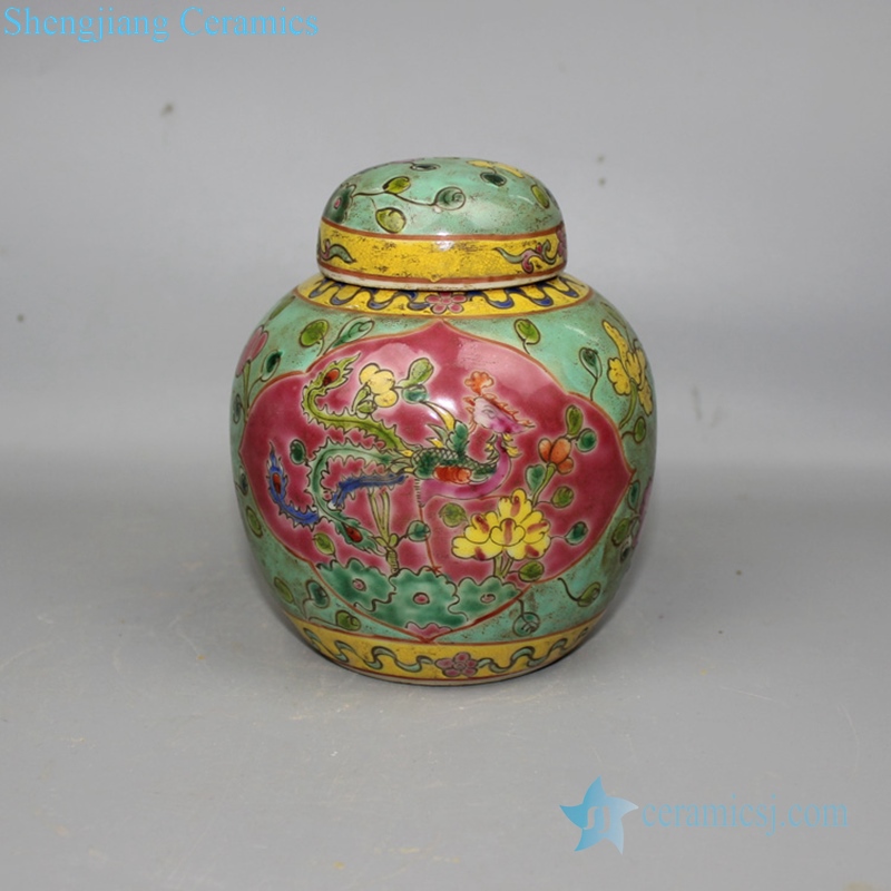 Chinese colorful ceramic jar