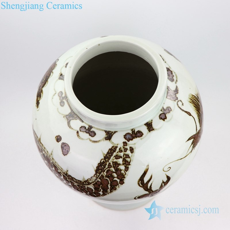RZOX05 Chinese artistic Ming and Qing dynasties dragon ceramic vase ...