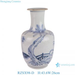 RZSX98-D Hand Painted Landscape Coconut Tree Home Decor Ceramic Vase