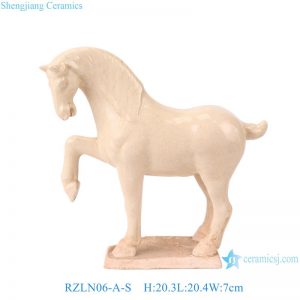 RZLN06 Porsperity Horse Asian Decor Statues for Office Home Decor Handmade Ceramic Ornament Horse Figurines