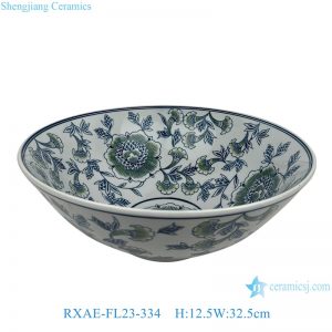 RXAE-FL23-333 Blue and white porcelain table wares hollow wedding plate floral leaf pattern ceramic dinner dessert plates