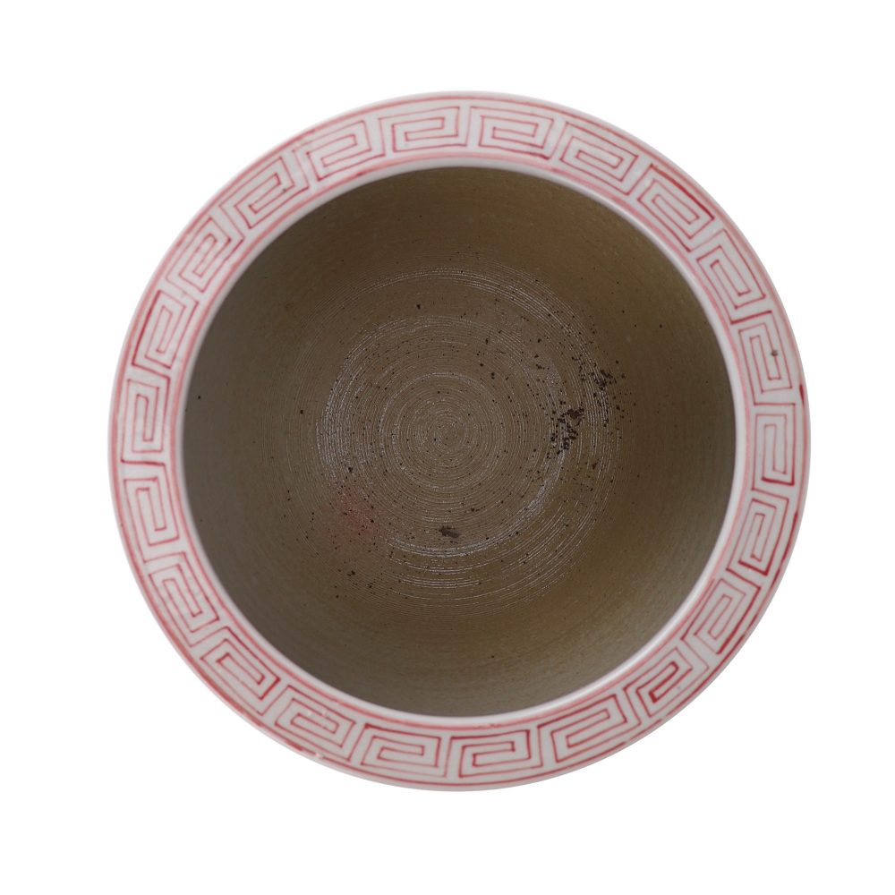 Jingdezhen simple design eight immortals figure pattern pink beautifully shaped ornaments ceramic tank interior diagrams