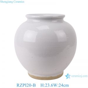 RZPI20-B  Jingdezhen home accessories antique series simple round white jar