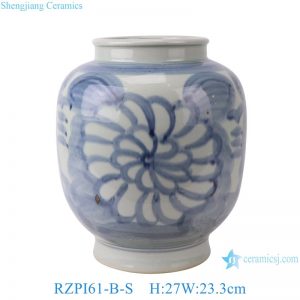 RZPI61-B-S Jingdezhen porcelain blue flower pattern home decoration ceramic vase