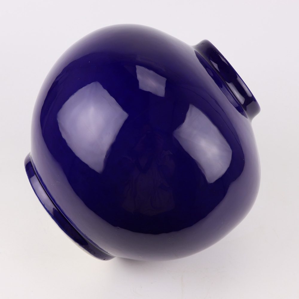 High Quality Dark Blue Classic Solid Colour Round Narrow Bottle Mouth Home Decor Small Vase Side View