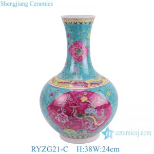 RYZG21-C Jingdezhen ceramic ornaments living room flower arrangement antique home desktop decorations ceramic vase