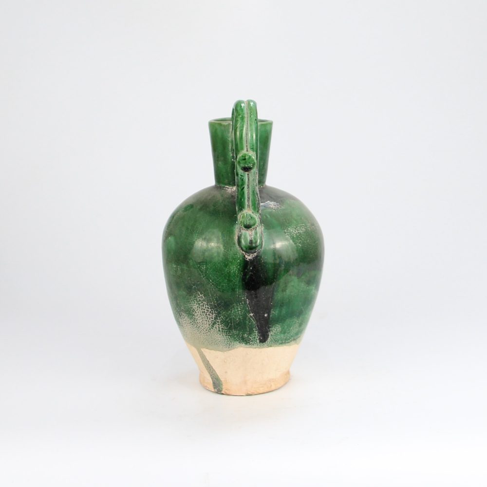 RZLN17-A Jingdezhen porcelain home decoration green phoenix head pot pitcher ceramic vase side view