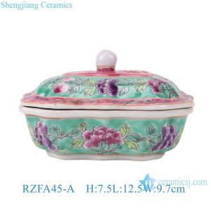 RRZFA45-A Jingdezhen Porcelain Chinese Style Pastel Home Decoration Storage Ceramic Jar