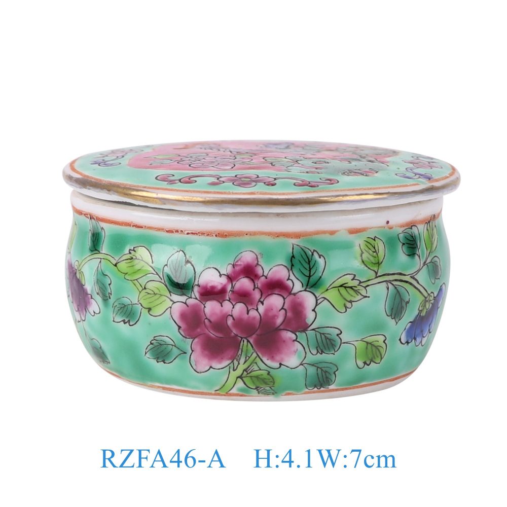 RZFA46-A Jingdezhen Porcelain Pastel Chinese Home Decoration Ceramic Storage Mini Jar