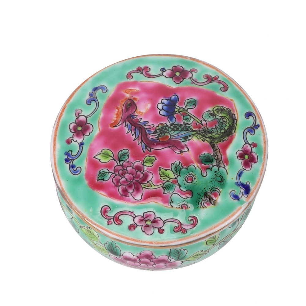 Jingdezhen porcelain pastel Chinese style home decoration ceramic storage mini jar top view