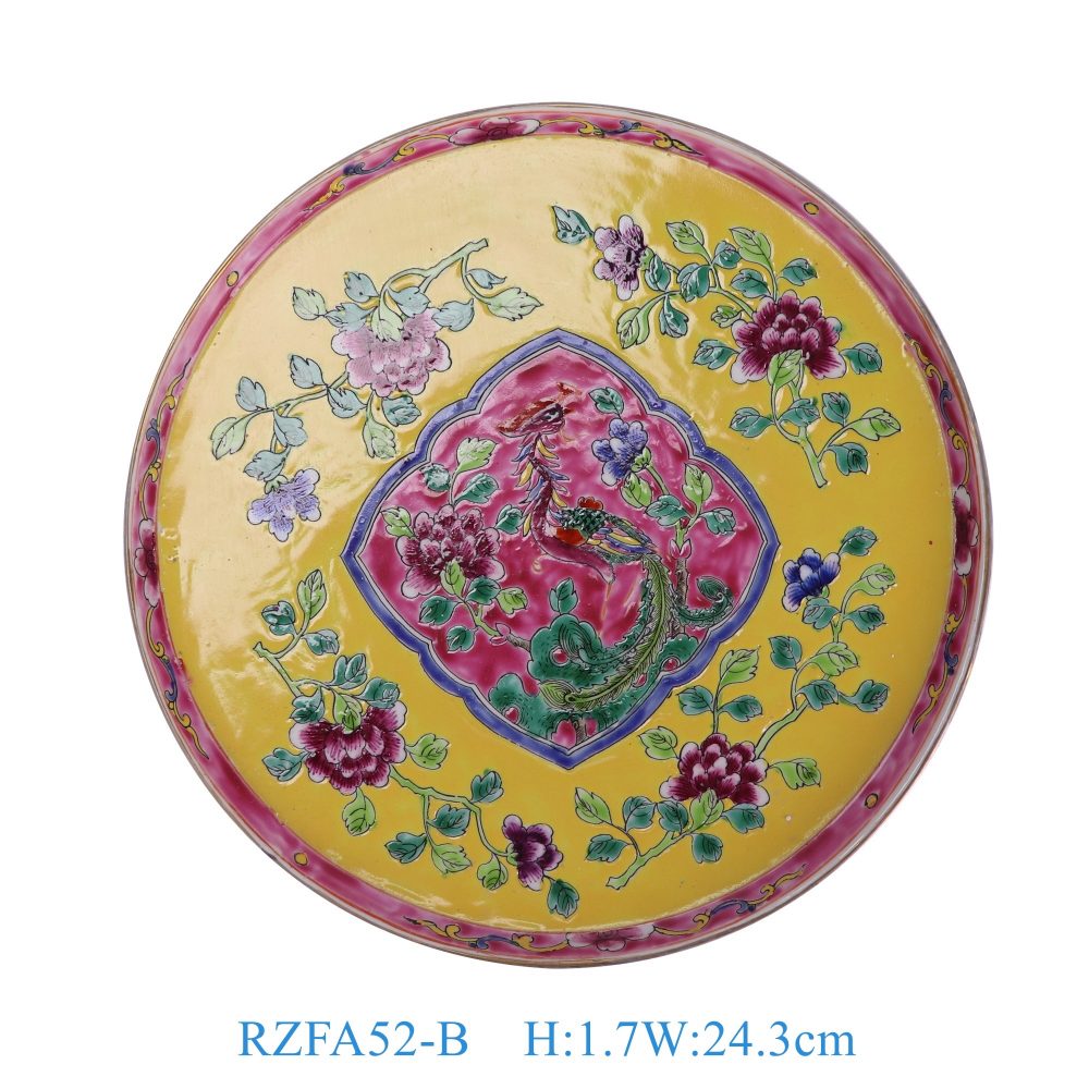 RZFA52-B Jingdezhen blue and white hand-painted nonyan ceramic design pattern ceramic plate