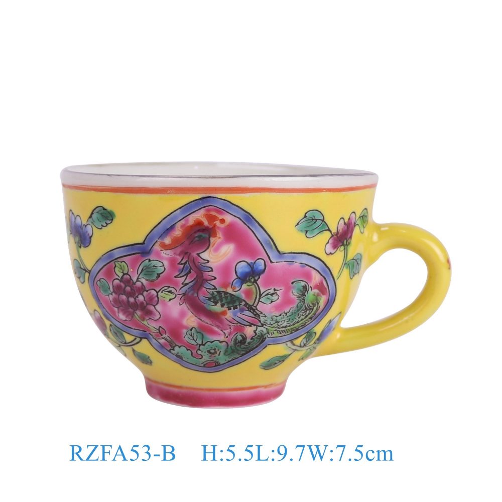 RZFA53-B Jingdezhen blue and white hand-painted peranakan nonyan ceramic design pattern ceramic cup