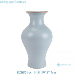 RZBF21-A Antique Ru Kiln Porcelain Vase Handmade Imitation Song Dynasty Celadon Ceramic Flower Vase