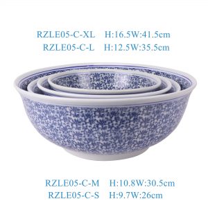 RZLE05-C Jingdezhen porcelain blue and white series unique design small flower pattern ceramic dinner plate in four sizes