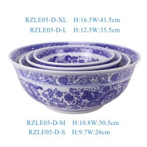 RZLE05-D Jingdezhen porcelain blue and white series unique design dragon pattern home ceramic dinner plate in four sizes