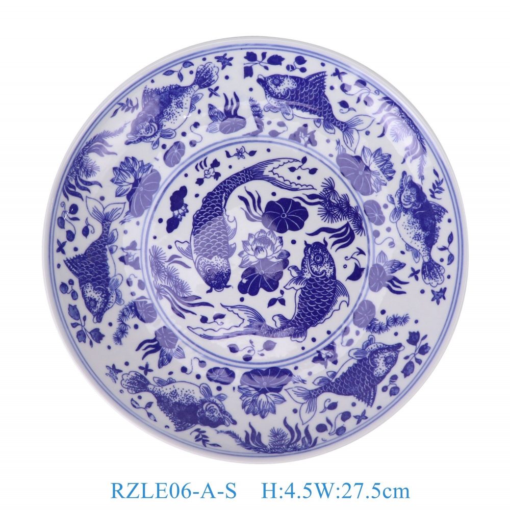 RZLE06-A-XL Jingdezhen blue and white ceramic four-piece set, high quality and low price Baishou bowl small size