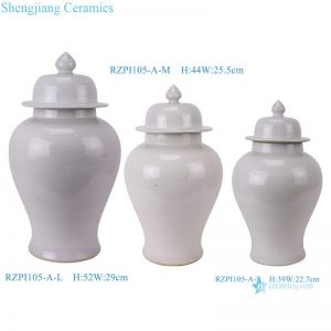 RZPI105-A Jingdezhen Antique Pure White Porcleain Ginger Vase High Quality Home Decorative Ceramic Vase