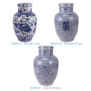 RZSI52-A-B-C  Cheap Decal Blue and White Porcelain Vase