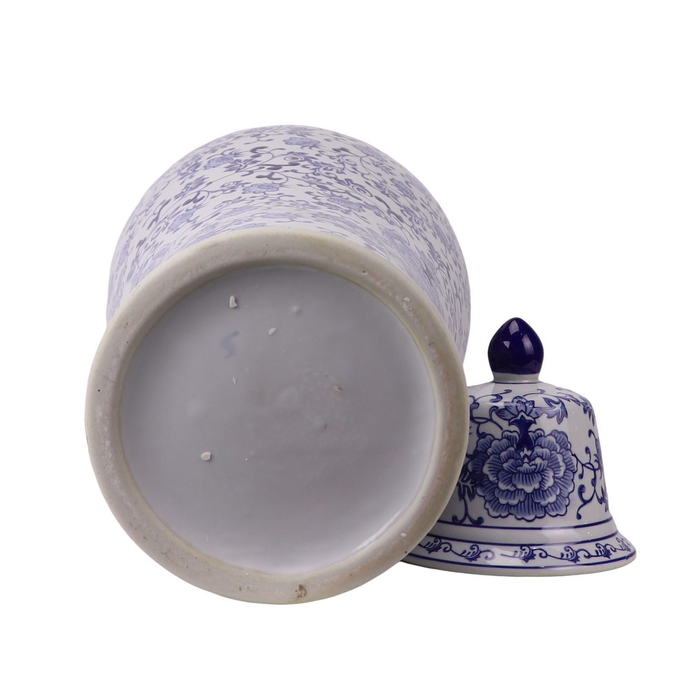 RXAE-FL23-976 Jingdezhen Chinese porcelain home decoration blue and white hibiscus porcelain plum vase bottom picture