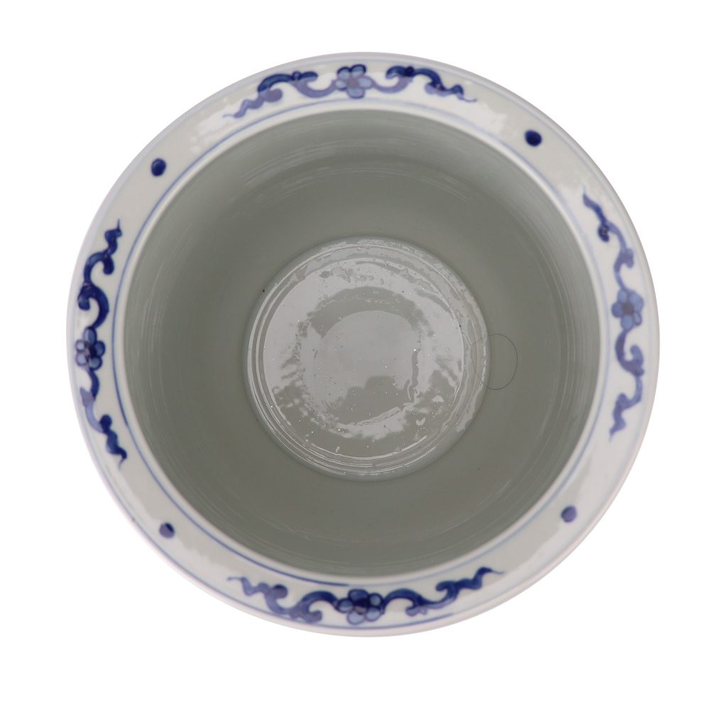 RXCS08-A Jingdezhen porcelain hand-painted blue and white window opening antique pattern home garden decoration ceramic flower pot interior picture