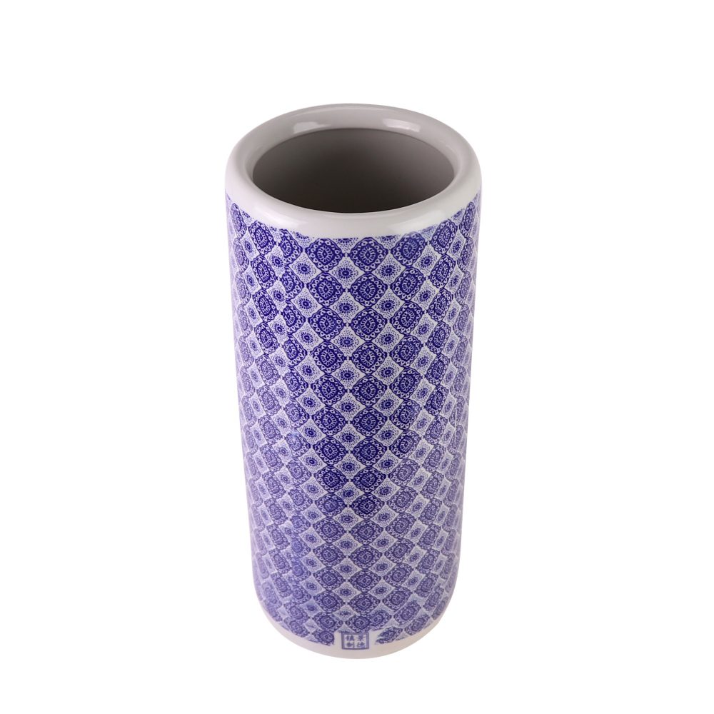 RXDA01-A Jingdezhen high quality and low price porcelain blue and white ceramic quiver umbrella tube top view