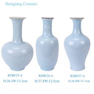 RZBF25-A/RZBF26-A/RZBF27-A/RZBF28-A  Skyblue Solid color decorative beauty Spring Bottle Ceramic  flower vase