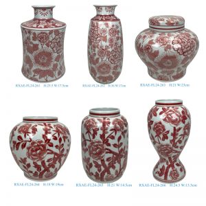 RXAE-FL24 series Elegant Popular Cheap Low Price Pink and White Porcelain Vase Home Decoration